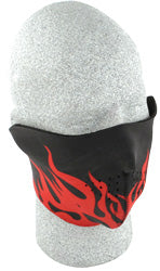 ZAN HALF FACE MASK RED FLAMES PART# WNFM229RH