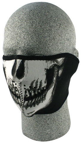ZAN HALF FACE MASK (GLOW-IN-THE-DARK SKULL) WNFM002HG