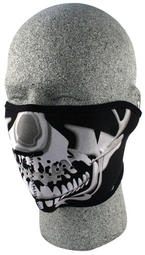 ZAN HALF FACE MASK CHROME SKULL PART# WNFM023H