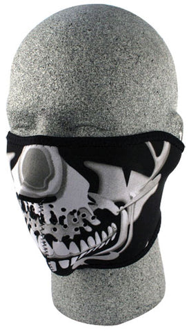 ZAN HALF FACE MASK CHROME SKULL PART# WNFM023H
