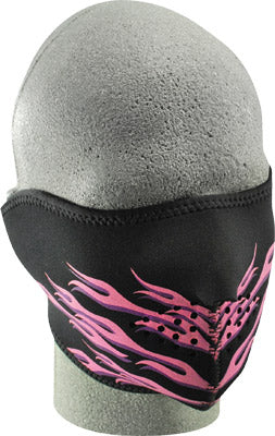 ZAN HALF FACE MASK PINK FLAMES WNFM054H
