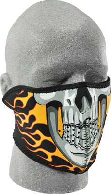 ZAN HALF FACE MASK (BURNING SKULL) PART# WNFM061H