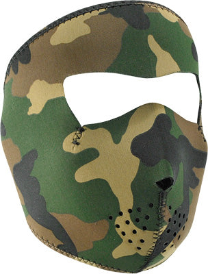 ZAN FULL FACE MASK WOODLAND CAMO - SMALL FACE PART# WNFMS118