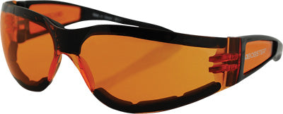 BOBSTER SHIELD II SUNGLASSES BLACK W/AMBER LENS PART# ESH202