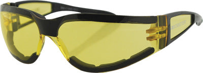 BOBSTER SHIELD II SUNGLASSES BLACK W/YELLOW LENS ESH204