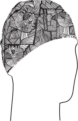 ZAN HELMET LINER (GEOMETRIC SKULLS) PART# WHLM001