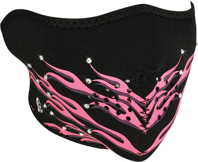 ZAN HIGHWAY HONEYS HALF MASK (PINK FLAMES) PART# WNFM054HB