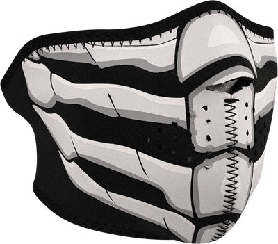 ZAN HALF FACE MASK GLOW-IN-DARK (BONE BREATH) PART# WNFM168HG