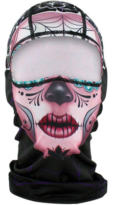 ZAN BALACLAVA POLISHEDYESTER SUGAR SKULL WBP082