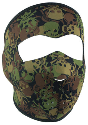 ZAN NEOPRENE FULL MASK ALL OVER SKULL CAMO WNFM418
