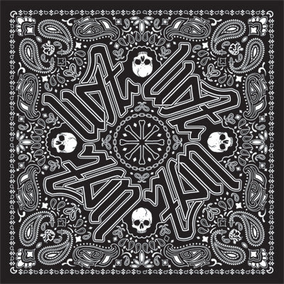 ZAN DELUXE BANDANNA BLACK PAISLEY BD101