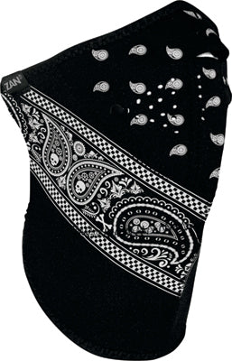 ZAN NEO-X HALF MASK CLSC BANDANA 3 PANEL W/ BAMBOO FILTER WNX196H3