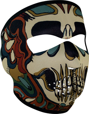 ZAN NEOPRENE FULL FACE PSYCHEDELIC SKULL WNFM179