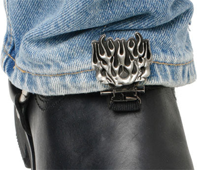 RYDER CLIPS STIRRUP/STRAP BOOT TYPE (FLAMES) PART# FMS-FC