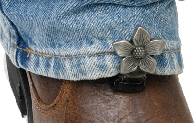 RYDER CLIPS STIRRUP/STRAP BOOT TYPE (FLOWER) PART# FWS-FC
