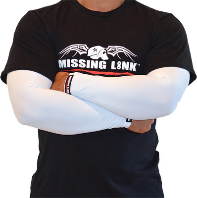 MISSING LINK ARMPRO SLEEVES SOLID WHITE SMALL PART# APWT-S