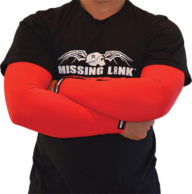 MISSING LINK ARMPRO SLEEVES SOLID RED MEDIUM PART# APRD-M
