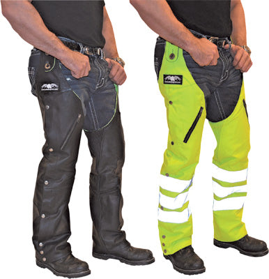 MISSING LINK D.O.C. REVERSIBLE CHAPS BLACK/HI-VIZ 4X-LARGE PART# RHCLG4