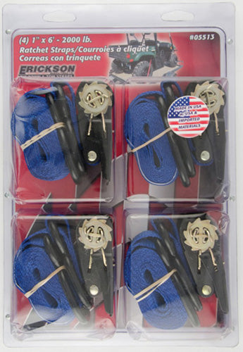 Erickson Manufacturing Ltd. 1 X6' 1200 LB RATCHET STRP BLK # 5511 NEW
