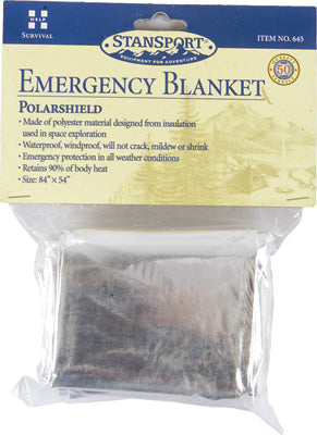 STANSPORT POLARSHIELD EMERGENCY BLANKET TRIPLE THICK 14OZ 646