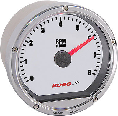 KOSO TNT TACHOMETER 8000 RPM CHROME CASING PART# BA035102 NEW