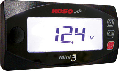 KOSO MINI 3 CLOCK & VOLT METER PART# BA003160