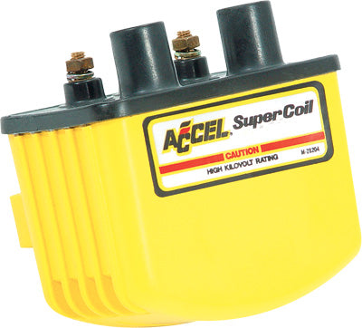 ACCEL SINGLE FIRE SUPER COIL YELLOW 3.0 OHM PART# 140408 NEW