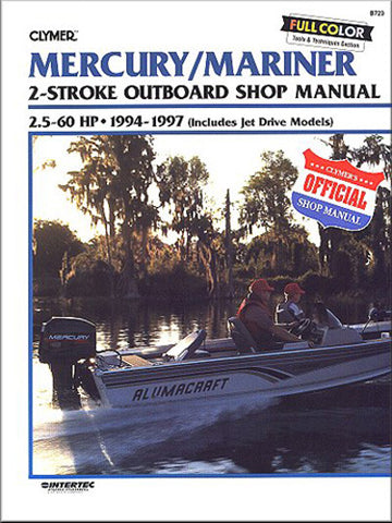 CLYMER B723 MANUAL MERC MARNR 2.5-60 HP OB 94-97