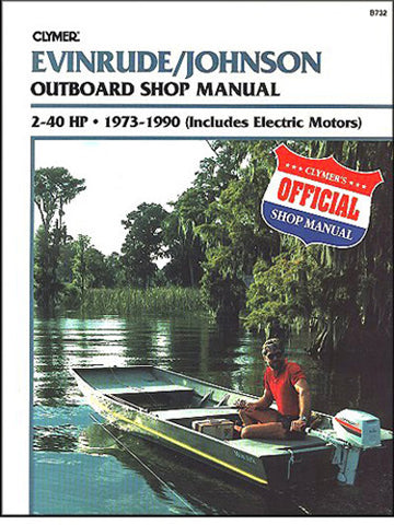 CLYMER B732 MANUAL EVIN JHNSN 2-40HP OB 73-1990