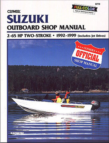CLYMER B778 MANUAL SUZ 2-STROKE OB2-65 HP 92-99