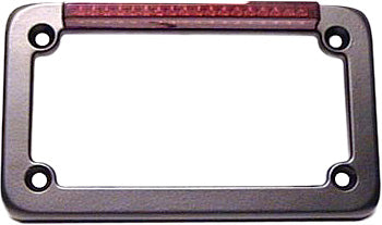 SDC LED LICENSE PLATE FRAME BLACK W/RED LENS 2003