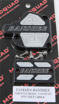 MODQUAD THROTTLE BRAKE COVER SET (BLACK LOGO) PART# TSET1-BBLK NEW