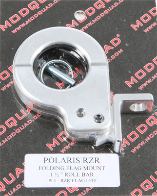 MODQUAD FOLDING FLAG MOUNT POLISHED 1.5 PART# RZR-FLAG1-FD NEW