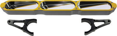 MODQUAD 3-PANEL REAR VIEW MIRROR W/BEZEL YELLOW 2" MIR-BEZ-Y