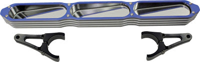 MODQUAD 3-PANEL REAR VIEW MIRROR W/BEZEL BLUE 2" PART# MIR-BEZ-BL