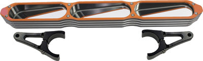 MODQUAD 3-PANEL REAR VIEW MIRROR W/BEZEL ORANGE 2" PART# MIR-BEZ-OR