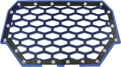 MODQUAD 2-PANEL FRONT GRILL (BLACK/BLUE) PART# RZR-FG2-BL