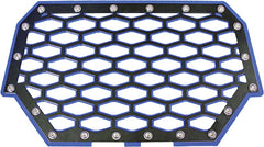 MODQUAD 2-PANEL FRONT GRILL (BLACK/BLUE) PART# RZR-FG2-BL