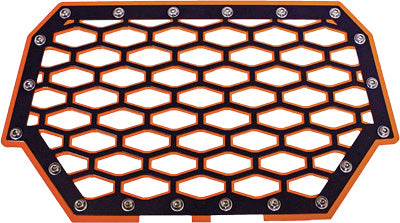 MODQUAD 2-PANEL FRONT GRILL (BLACK/ORANGE) PART# RZR-FG2-OR