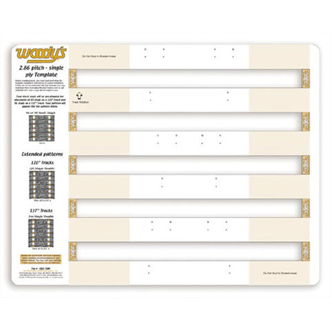 WOODYS 286S TEMP TEMPLATE 2.86 PITCH TRACK