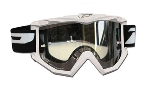 PROGRIP 3201WH RACE LINE GOGGLES W ANTISCRATCH LENS WHITE