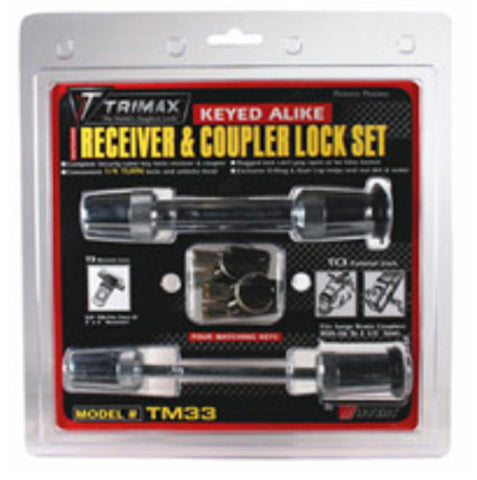 TRIMAX TRIMAX 5/8" RECEIVER LOCK & 3-1/2" SPAN COUPLER LOCK TM33