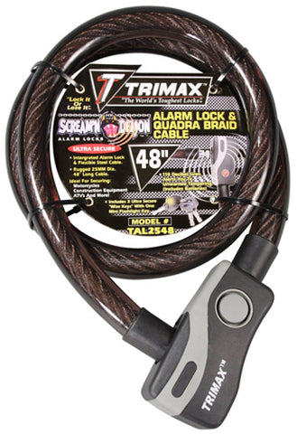 TRIMAX TRIMAX ALARMED LOCK & QUADRA-BRAID CABLE 48'' TAL2548