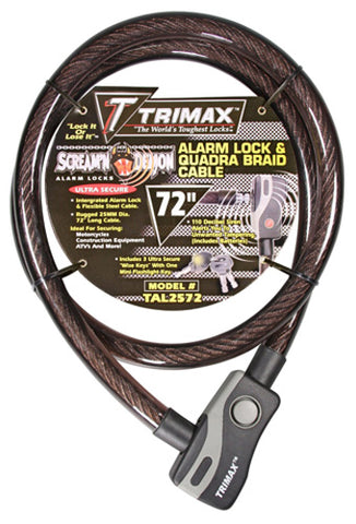 TRIMAX TRIMAX ALARMED LOCK & QUADRA-BRAID CABLE 72'' TAL2572