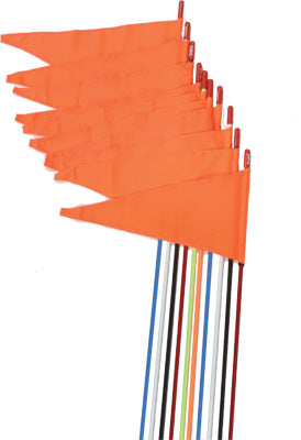 FIRESTIK SAFETY FLAGS STUD MOUNT BLACK 7' 10/PK PART# SR7-ST-B