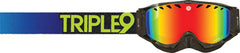 TRIPLE 9 SAINT GOGGLE BLUE/HI-VIS W/ FIRE MIRROR/BRONZE LENS PART# 37-2315
