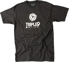 TRIPLE 9 LOGO TEE BLACK MEDIUM PART# 37-2720M