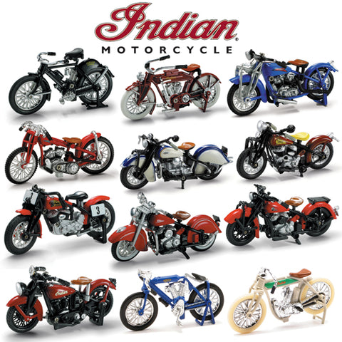 NEW RAY 1:32 D/C INDIAN BIKE 24PCS 06067S