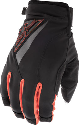 FLY SNOW TITLE GLOVES BLACK/ORANGE SZ 8 371-04808