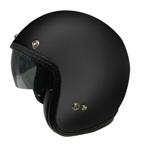 ZOAN 032-125 3 4 RETRO OPEN FACE HELMET BLACK MED